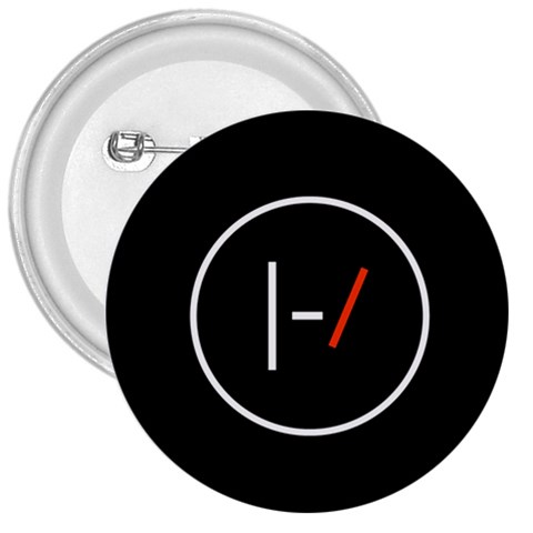 Twenty One Pilots Band Logo 3  Button from ArtsNow.com Front