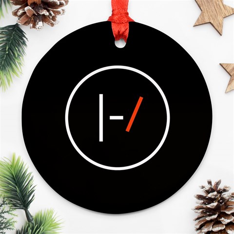 Twenty One Pilots Band Logo Ornament (Round) from ArtsNow.com Front