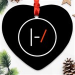 Twenty One Pilots Band Logo Ornament (Heart)