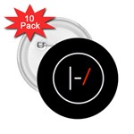 Twenty One Pilots Band Logo 2.25  Button (10 pack)
