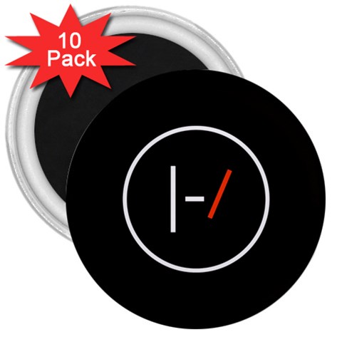 Twenty One Pilots Band Logo 3  Magnet (10 pack) from ArtsNow.com Front