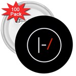 Twenty One Pilots Band Logo 3  Button (100 pack)