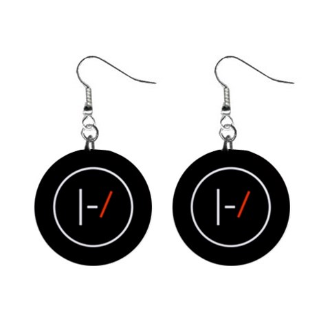 Twenty One Pilots Band Logo 1  Button Earrings from ArtsNow.com Front