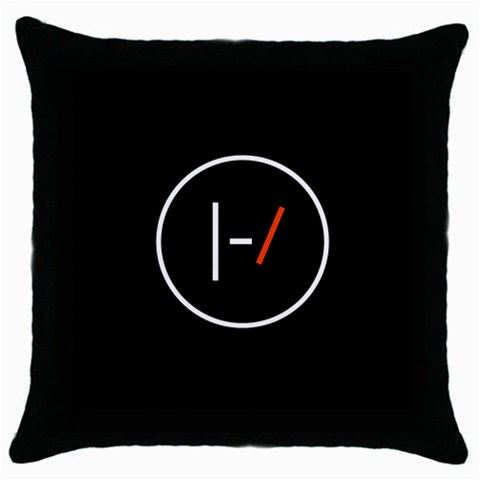 Twenty One Pilots Band Logo Throw Pillow Case (Black) from ArtsNow.com Front