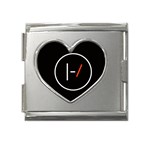 Twenty One Pilots Band Logo Mega Link Heart Italian Charm (18mm)