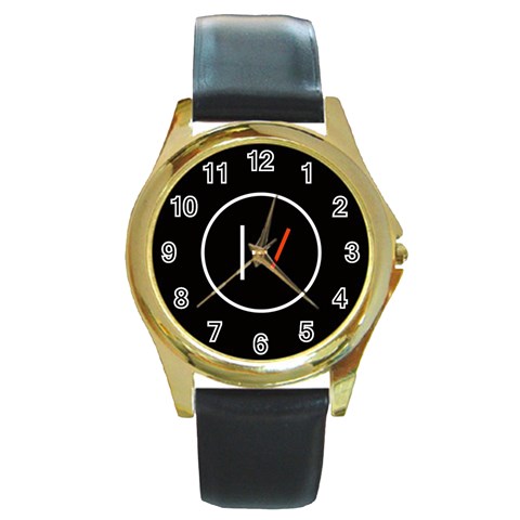 Twenty One Pilots Band Logo Round Gold Metal Watch from ArtsNow.com Front
