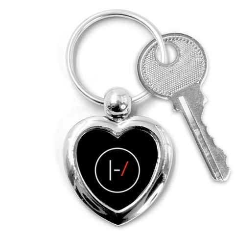 Twenty One Pilots Band Logo Key Chain (Heart) from ArtsNow.com Front