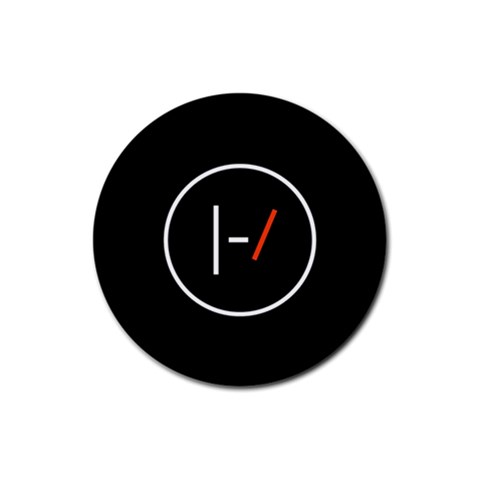 Twenty One Pilots Band Logo Rubber Coaster (Round) from ArtsNow.com Front