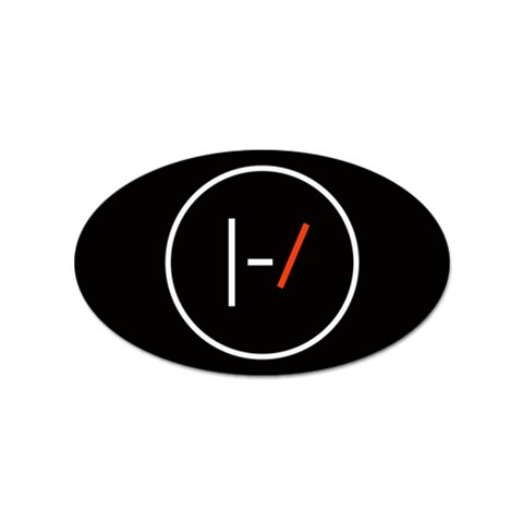 Twenty One Pilots Band Logo Sticker (Oval) from ArtsNow.com Front