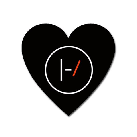 Twenty One Pilots Band Logo Magnet (Heart) from ArtsNow.com Front