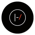 Twenty One Pilots Band Logo Magnet 5  (Round)