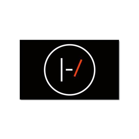 Twenty One Pilots Band Logo Sticker Rectangular (100 pack) from ArtsNow.com Front