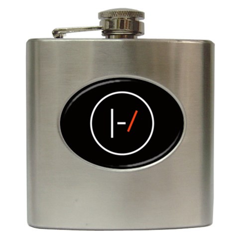 Twenty One Pilots Band Logo Hip Flask (6 oz) from ArtsNow.com Front