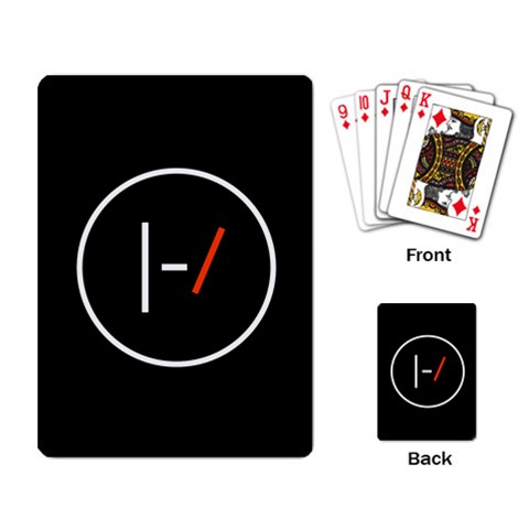 Twenty One Pilots Band Logo Playing Cards Single Design from ArtsNow.com Back