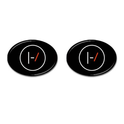 Twenty One Pilots Band Logo Cufflinks (Oval) from ArtsNow.com Front(Pair)