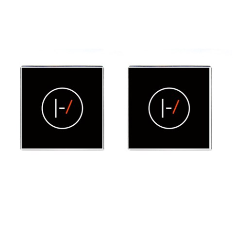 Twenty One Pilots Band Logo Cufflinks (Square) from ArtsNow.com Front(Pair)