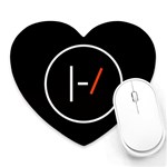 Twenty One Pilots Band Logo Heart Mousepad