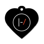 Twenty One Pilots Band Logo Dog Tag Heart (Two Sides)