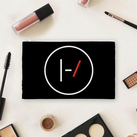 Twenty One Pilots Band Logo Cosmetic Bag (Medium) from ArtsNow.com Front