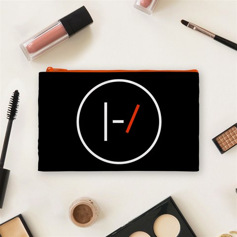 Twenty One Pilots Band Logo Cosmetic Bag (Medium) from ArtsNow.com Front