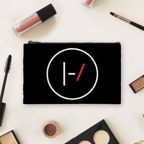 Twenty One Pilots Band Logo Cosmetic Bag (Medium) from ArtsNow.com Front