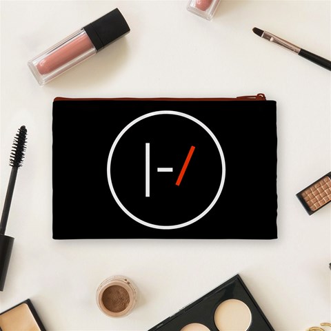 Twenty One Pilots Band Logo Cosmetic Bag (Medium) from ArtsNow.com Back