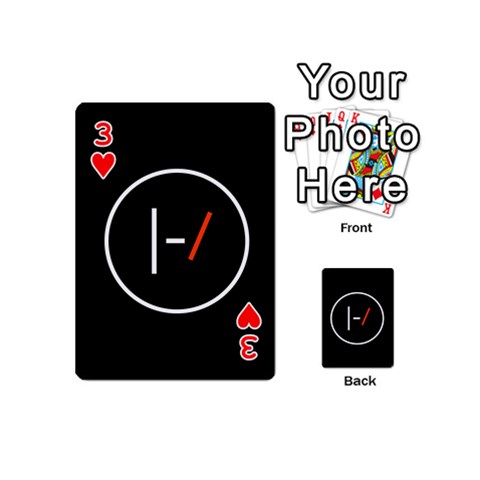 Twenty One Pilots Band Logo Playing Cards 54 (Mini) from ArtsNow.com Front - Heart3