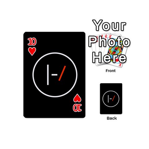 Twenty One Pilots Band Logo Playing Cards 54 (Mini) from ArtsNow.com Front - Heart10