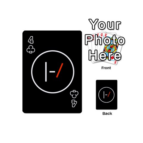 Twenty One Pilots Band Logo Playing Cards 54 (Mini) from ArtsNow.com Front - Club4