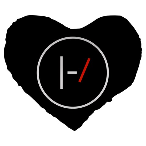 Twenty One Pilots Band Logo Large 19  Premium Heart Shape Cushion from ArtsNow.com Front