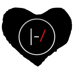 Twenty One Pilots Band Logo Large 19  Premium Heart Shape Cushion from ArtsNow.com Front