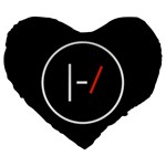 Twenty One Pilots Band Logo Large 19  Premium Heart Shape Cushion