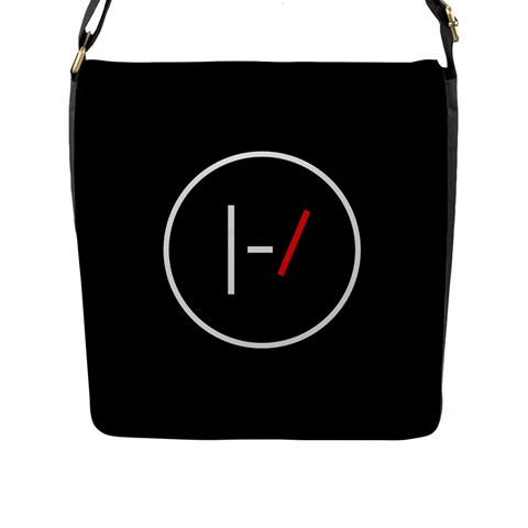 Twenty One Pilots Band Logo Flap Closure Messenger Bag (L) from ArtsNow.com Front
