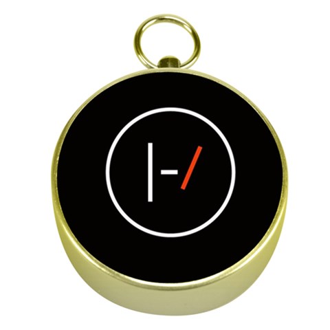 Twenty One Pilots Band Logo Gold Compass from ArtsNow.com Front
