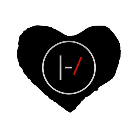 Twenty One Pilots Band Logo Standard 16  Premium Flano Heart Shape Cushion  from ArtsNow.com Front