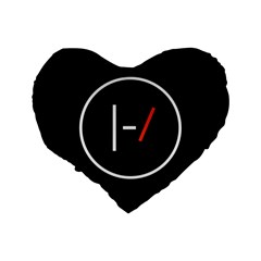 Twenty One Pilots Band Logo Standard 16  Premium Flano Heart Shape Cushion  from ArtsNow.com Back