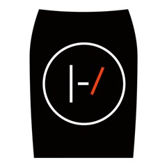 Twenty One Pilots Band Logo Midi Wrap Pencil Skirt from ArtsNow.com Back