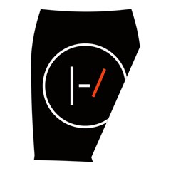 Twenty One Pilots Band Logo Midi Wrap Pencil Skirt from ArtsNow.com  Front Right 