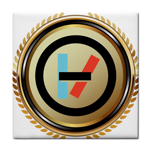 Twenty One Pilots Shield Tile Coaster from ArtsNow.com Front