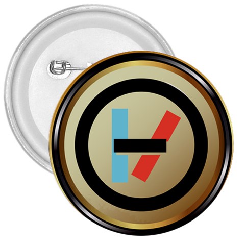 Twenty One Pilots Shield 3  Button from ArtsNow.com Front