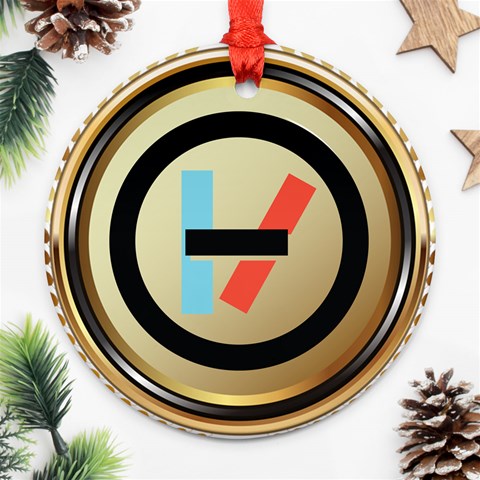 Twenty One Pilots Shield Ornament (Round) from ArtsNow.com Front