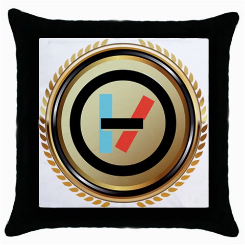 Twenty One Pilots Shield Throw Pillow Case (Black) from ArtsNow.com Front