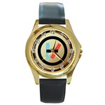 Twenty One Pilots Shield Round Gold Metal Watch