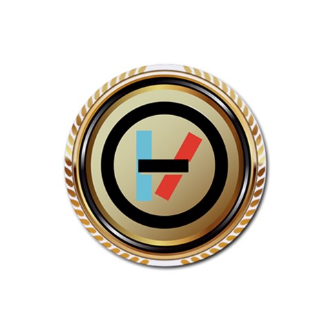 Twenty One Pilots Shield Rubber Round Coaster (4 pack) from ArtsNow.com Front