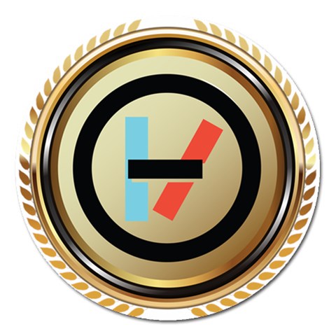Twenty One Pilots Shield Magnet 5  (Round) from ArtsNow.com Front