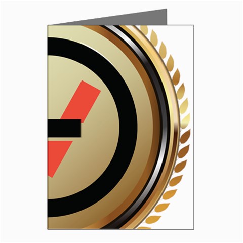 Twenty One Pilots Shield Greeting Cards (Pkg of 8) from ArtsNow.com Left