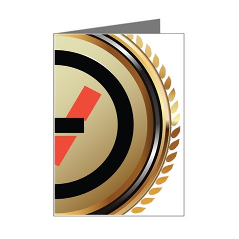 Twenty One Pilots Shield Mini Greeting Card from ArtsNow.com Left