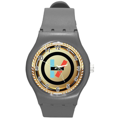 Twenty One Pilots Shield Round Plastic Sport Watch (M) from ArtsNow.com Front