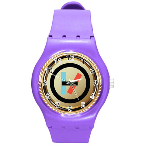 Twenty One Pilots Shield Round Plastic Sport Watch (M) from ArtsNow.com Front