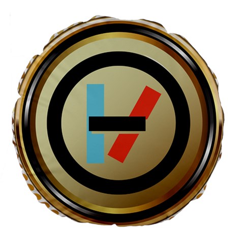 Twenty One Pilots Shield Large 18  Premium Round Cushion  from ArtsNow.com Front